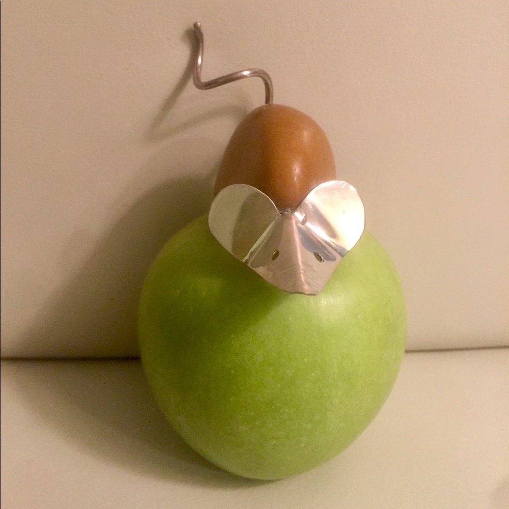 UNIQUE Silver Mouse with Yellow Mustard Tagua